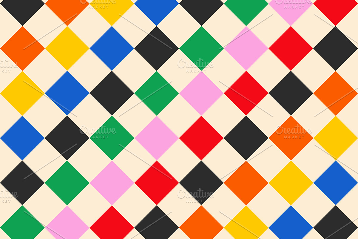 Colorful pattern with squares, a Pattern Graphic by Art's and patterns