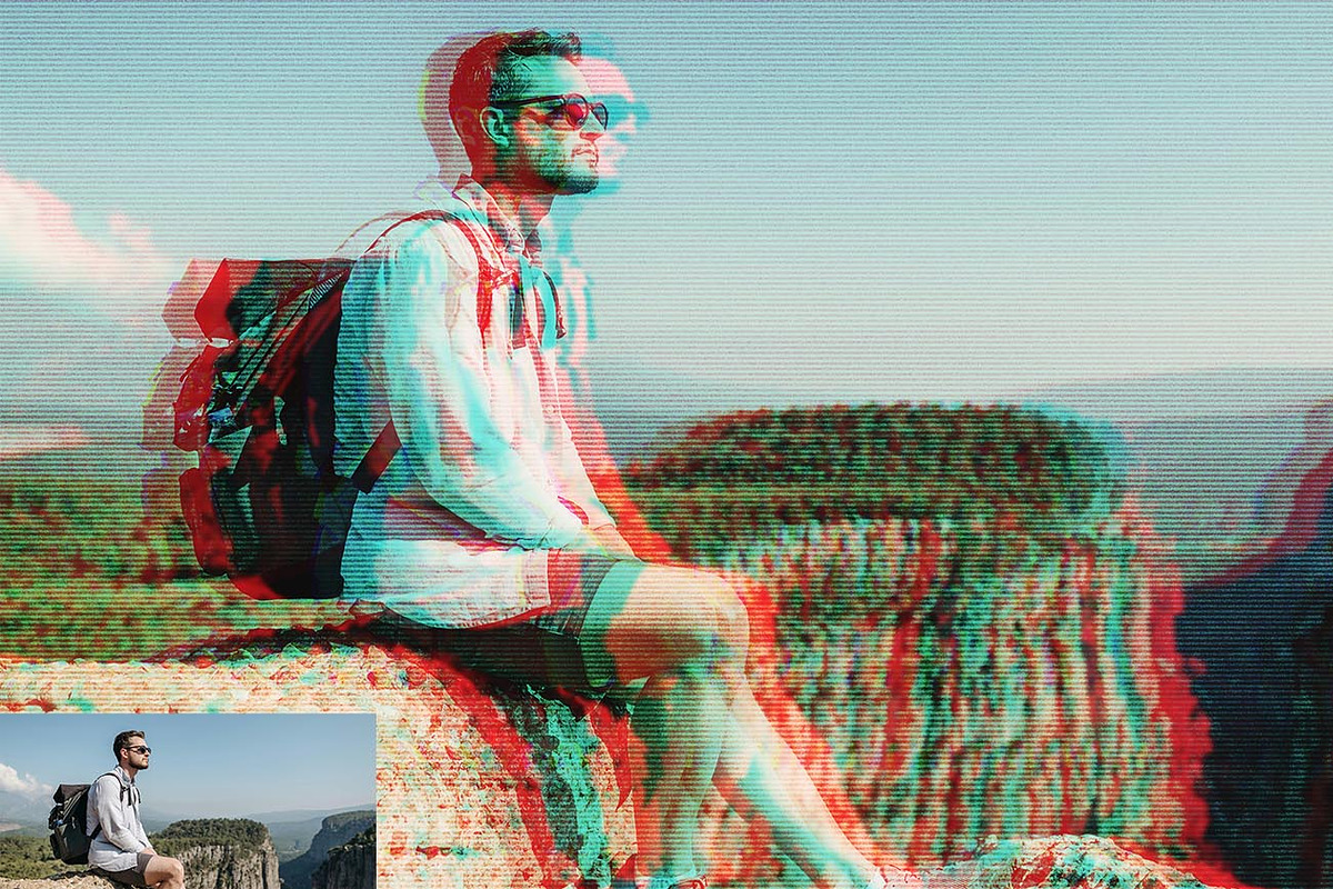 Retro Anaglyph 3D FX Ps Action, an Action Add-On by Studio Retouch (Photo 11 of 16)