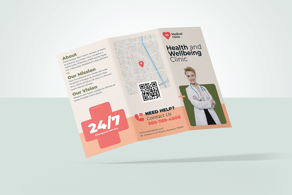 Healthcare Trifold Brochure, a Brochure Template by floringheorghe (Photo 1 of 2)