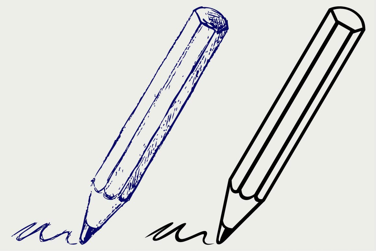 Pencil writing SVG, an Outline Icon by LineworkStock