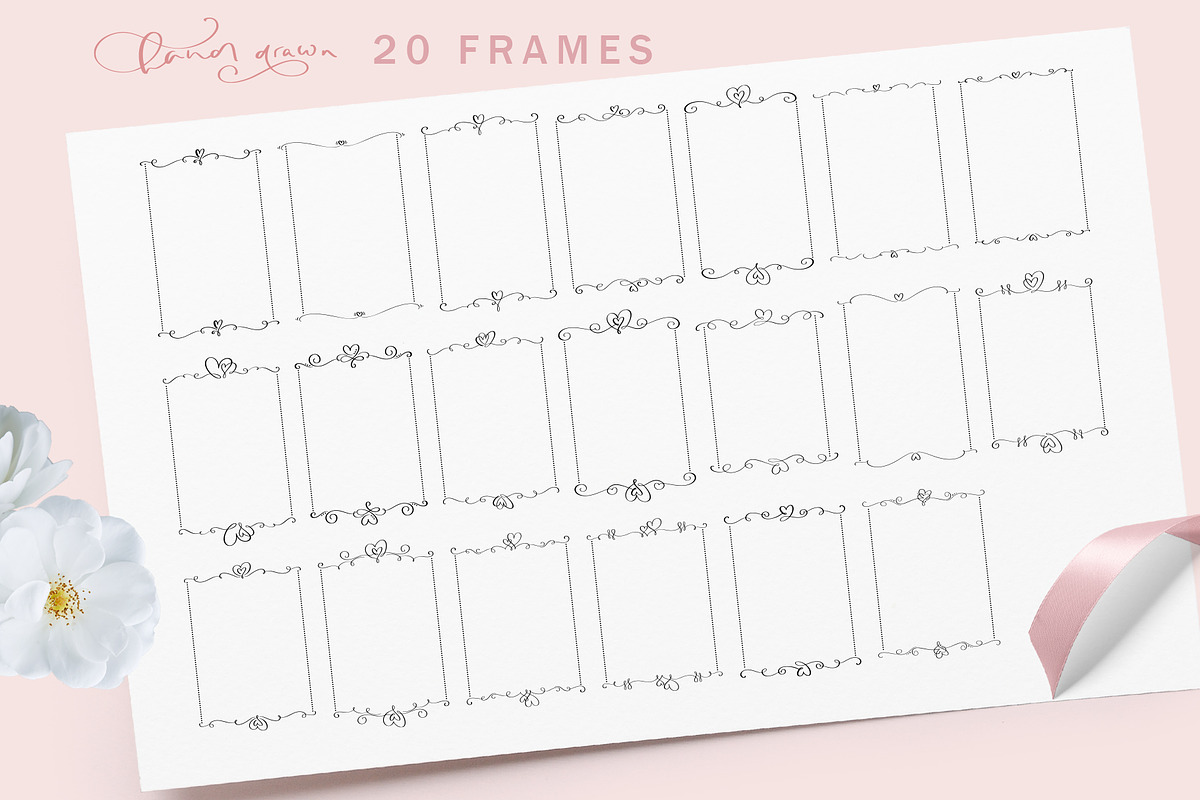 Valentine dividers and frames SVG, an Object Graphic by Happy Letters (Photo 3 of 5)