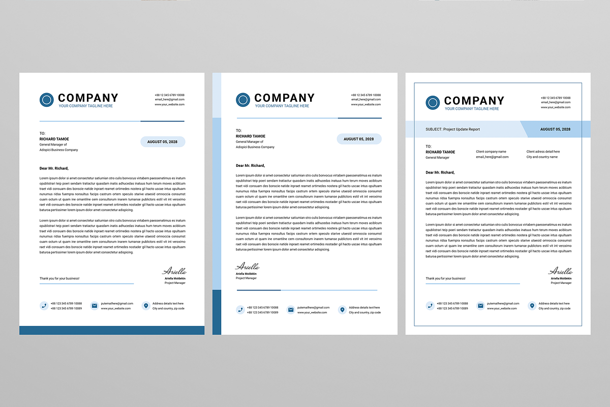 Letterhead | Canva, Word, InDesign, a Brochure Template by Leaflove (Photo 2 of 10)