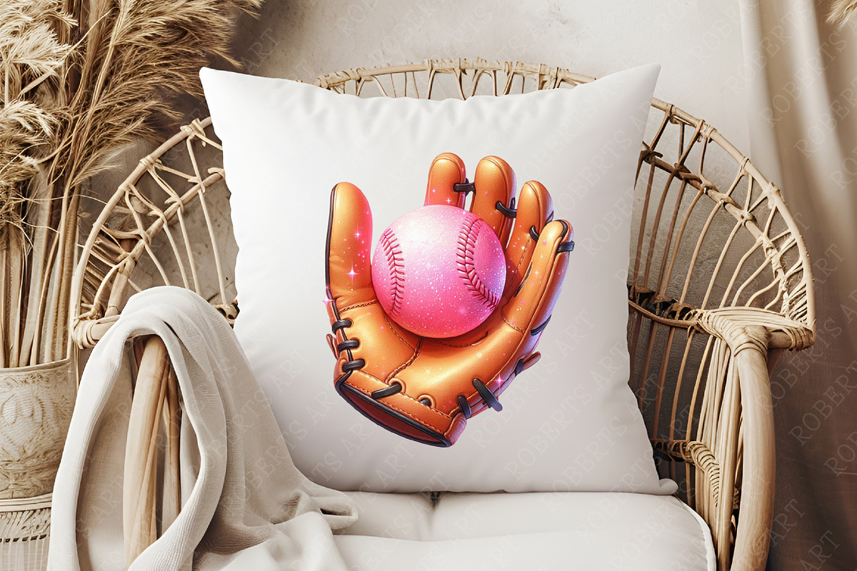 Retro Girly Baseball Clipart, an Illustration by RobertsArt (Photo 7 of 7)