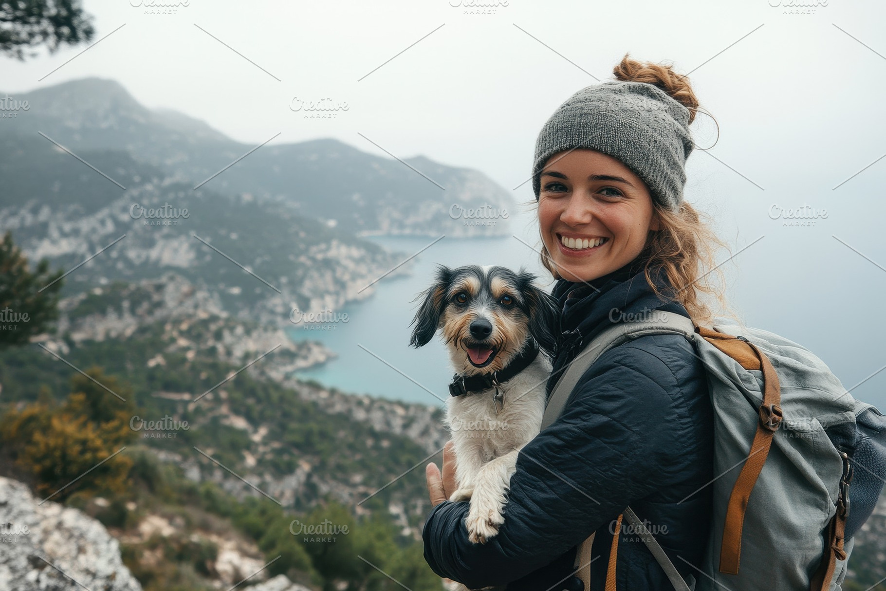 American tourist smiling warmly, a Photo by Pavel_design