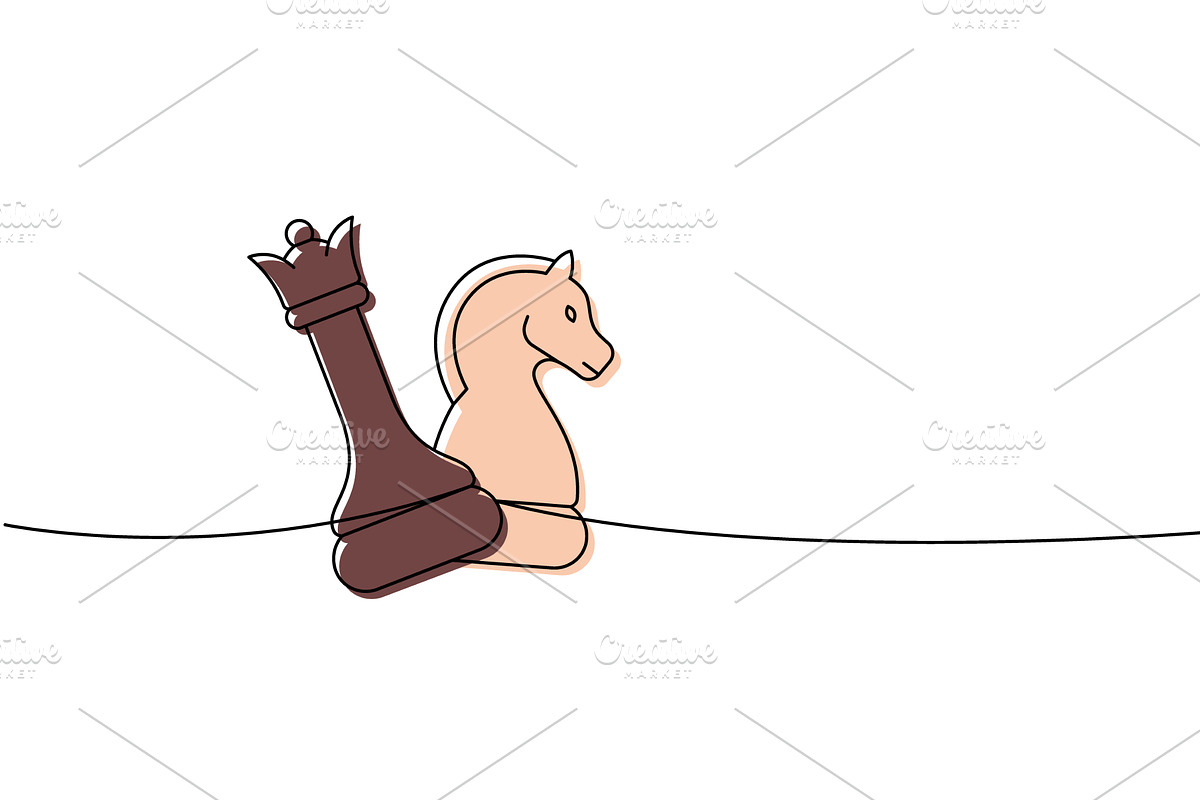Linear minimalist outline of a brown, an Illustration by GraphiShop