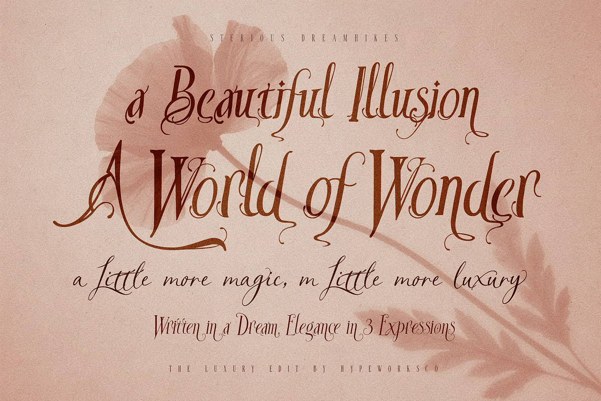 Sterious Dream - Timeless font Trio, a Handwritten Font by HypeWorksCo (Photo 22 of 42)