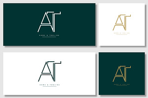 AT Initial letters icon logo, a Branding & Logo Template by Aleesher