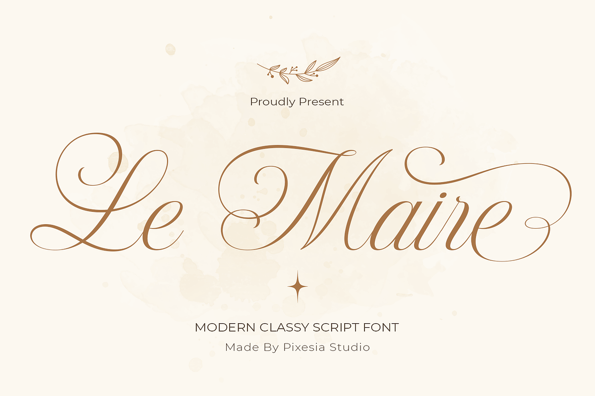 Le Maire - Modern Cursive Script, a Script Font by Pixesia Studio (Photo 1 of 11)