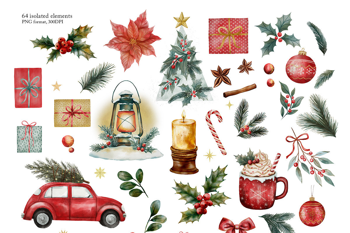 Christmas Holiday Vintage Collection, a Seasonal Illustration by Jenny Quince (Photo 5 of 12)