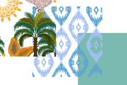 Tropical Cockatoo Palm Papaya, a Pattern Graphic by NayaChu (Thumbnail 8 of 9)