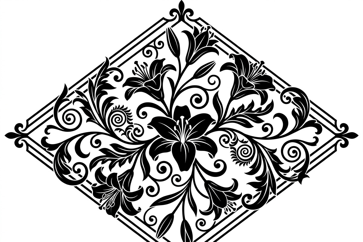 60 Romantic Diamond Wall Floral, a Decorative Illustration by Amazin_art (Photo 16 of 45)