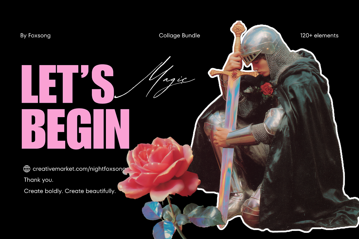 80s Medieval Retro Collage Elements, an Object Graphic by foxsong (Photo 6 of 6)