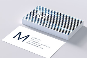 Classy line art business card