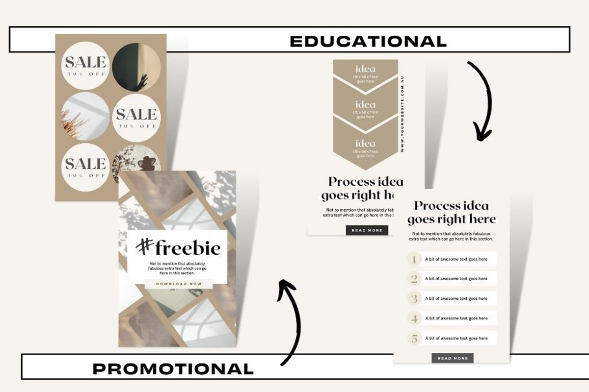 100 Pins - Neutral Aesthetic, a Social Media Template by Freedom Business Shop (Photo 5 of 9)