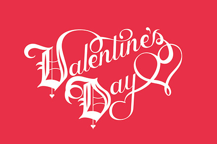 Vector Valentine's Day Lettering