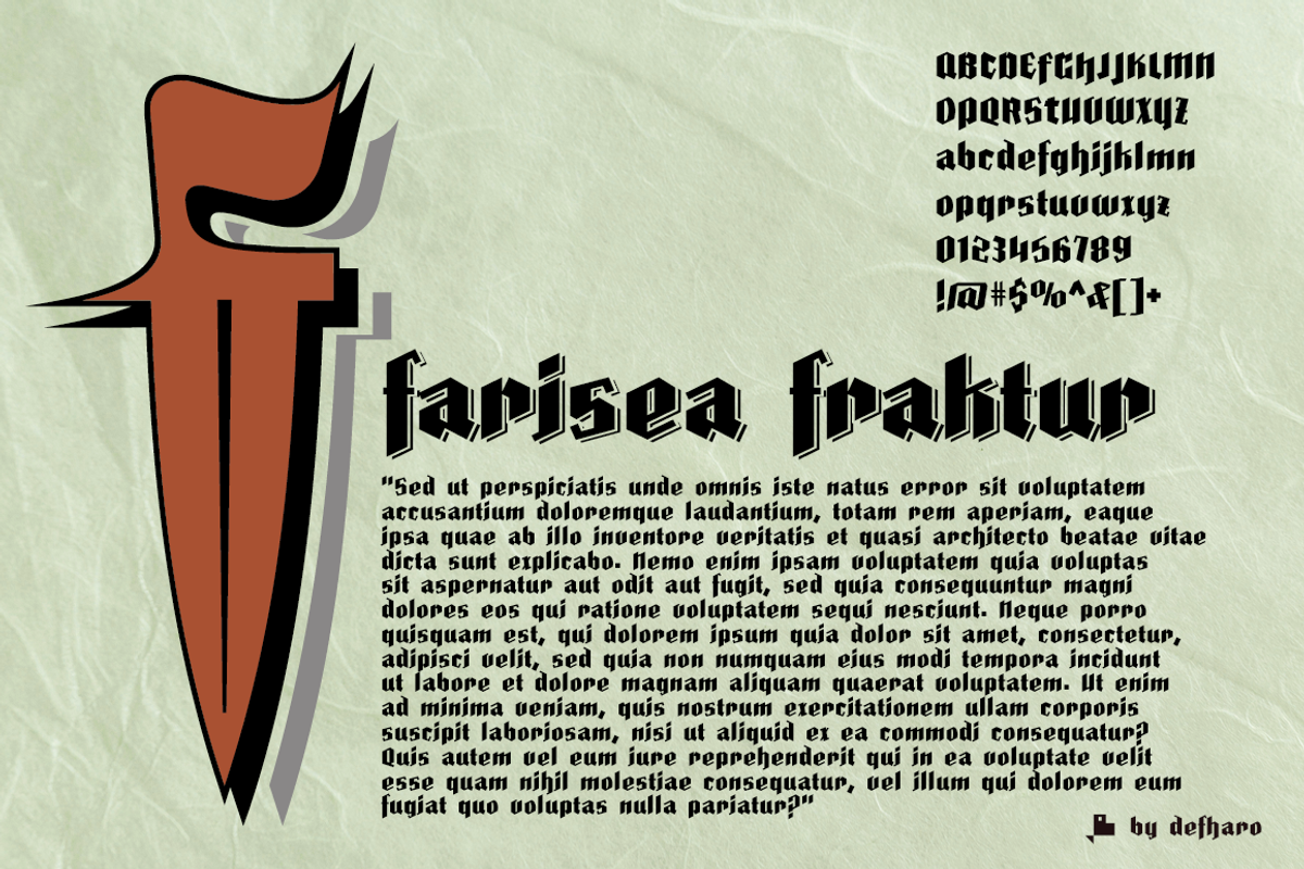 Farisea Fraktur -2 fonts- preview 4