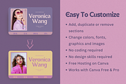 Purple UGC Portfolio Template Canva, a Websites & App Template by The Chaos Project (Thumbnail 5 of 8)