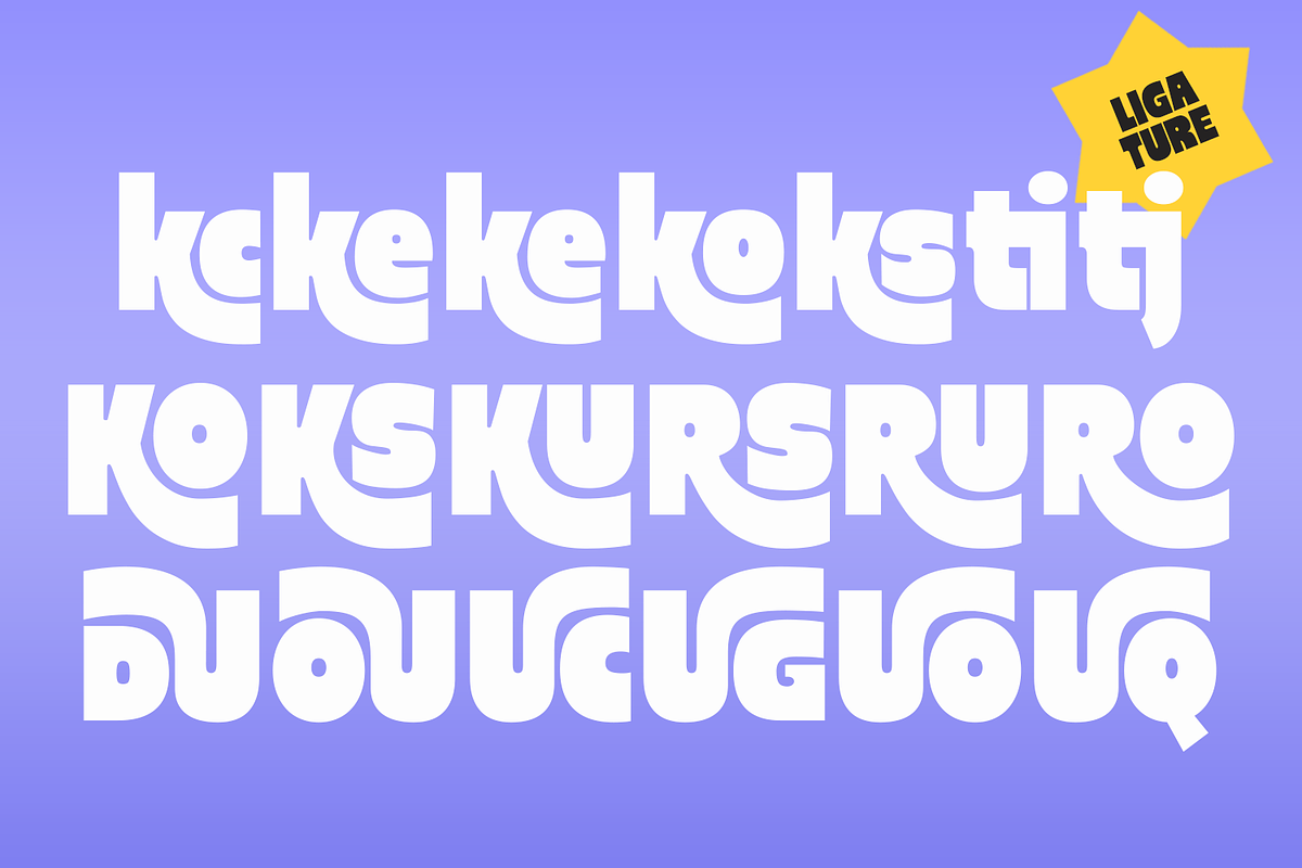 Flowy psyche, a Sans Serif Font by Wildan Type (Photo 7 of 8)