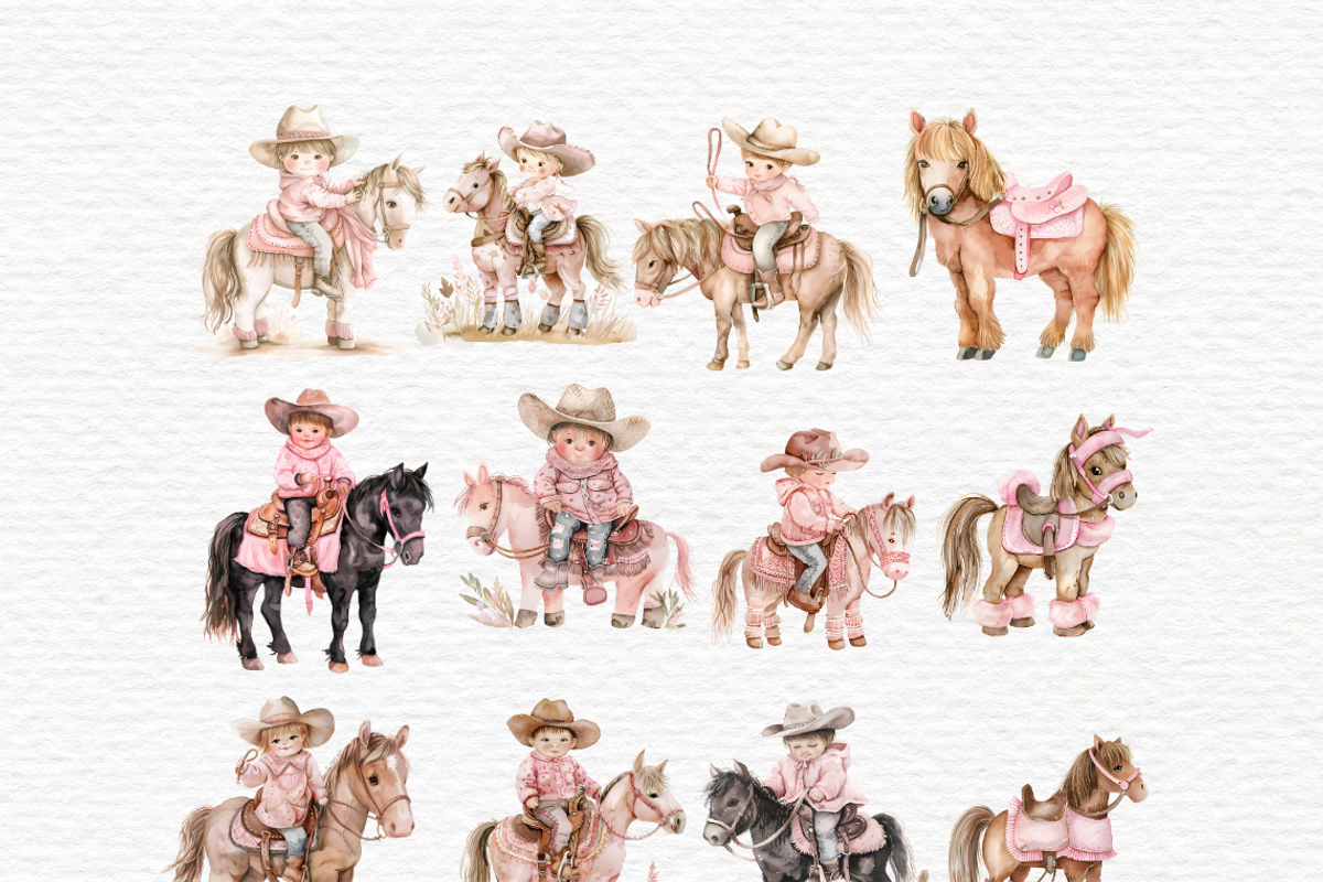 Cowgirl Clipart Palomino Horse, a Person Illustration by Invite to Clipart (Photo 3 of 9)