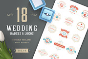 18 Wedding Logos and Badges, a Branding & Logo Template by Vasya Kobelev (Thumbnail 1 of 13)