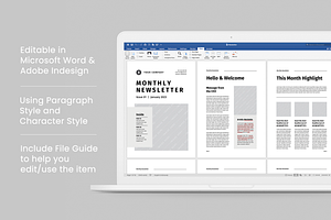 Newsletter MS Word & Indesign