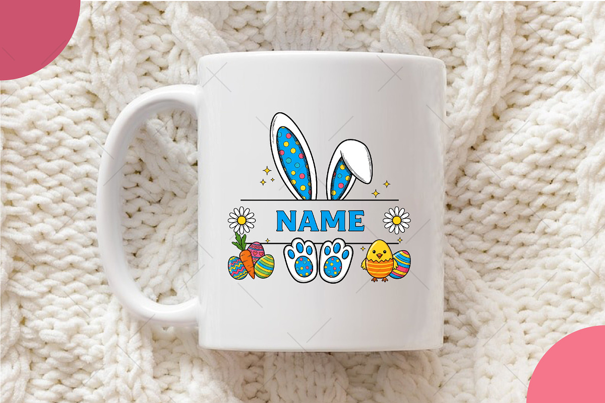 Easter Split Name Frame PNG, an Illustration by OK Design (Photo 6 of 6)