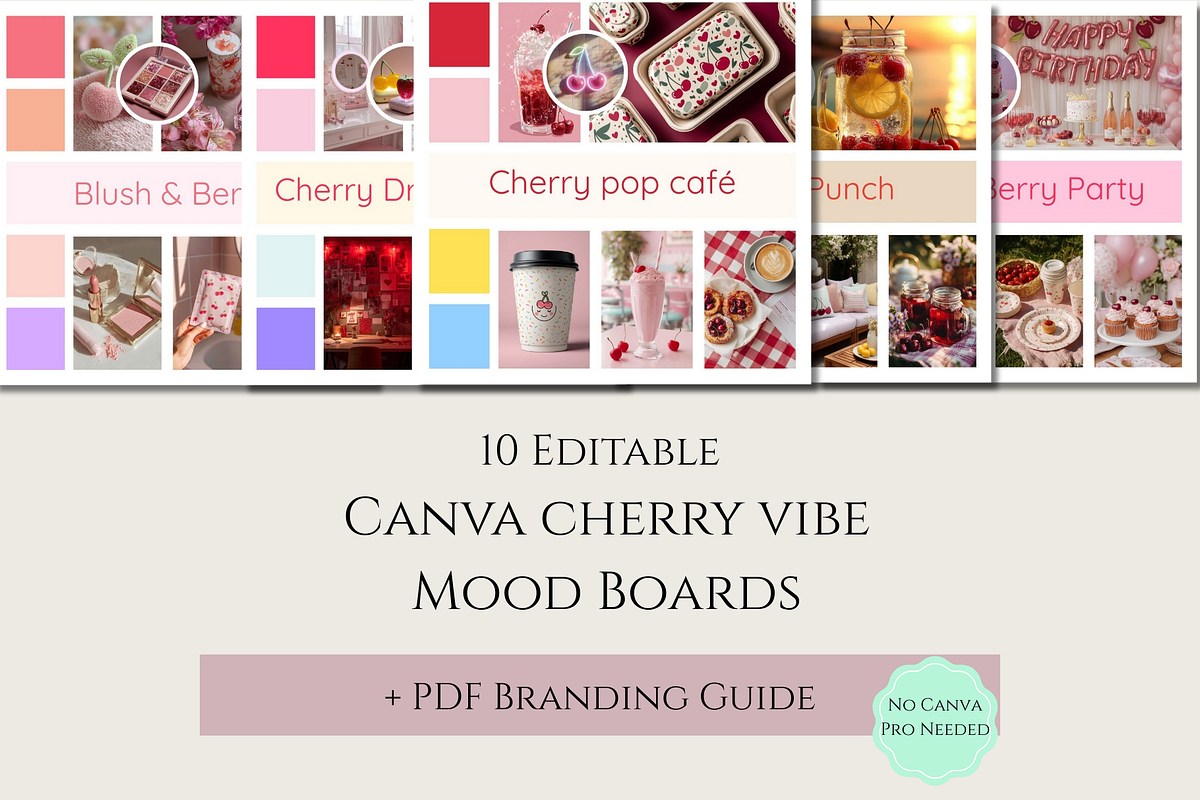 Cherry Canva Mood Boards Kit, a Branding & Logo Template by Alerya Studio (Photo 1 of 3)