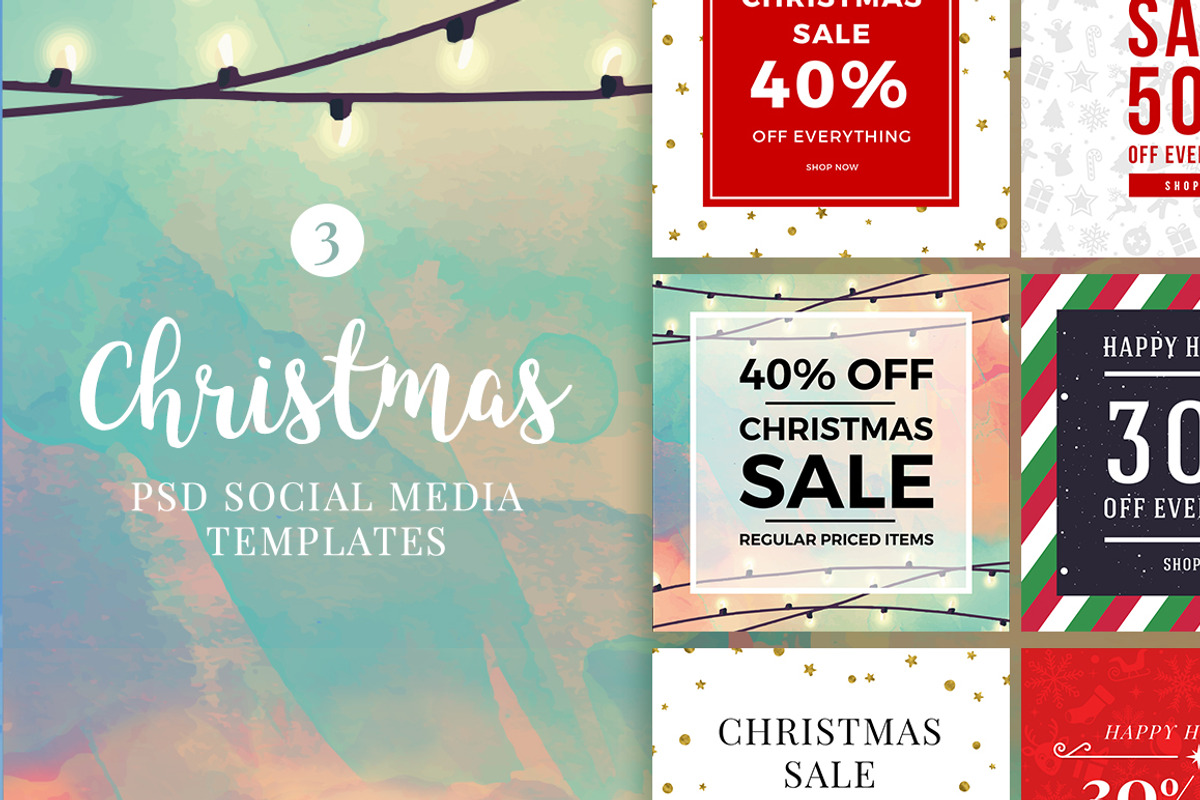 Christmas Social Media Bundle, a Social Media Template by MinimalStudioCo (Photo 4 of 19)
