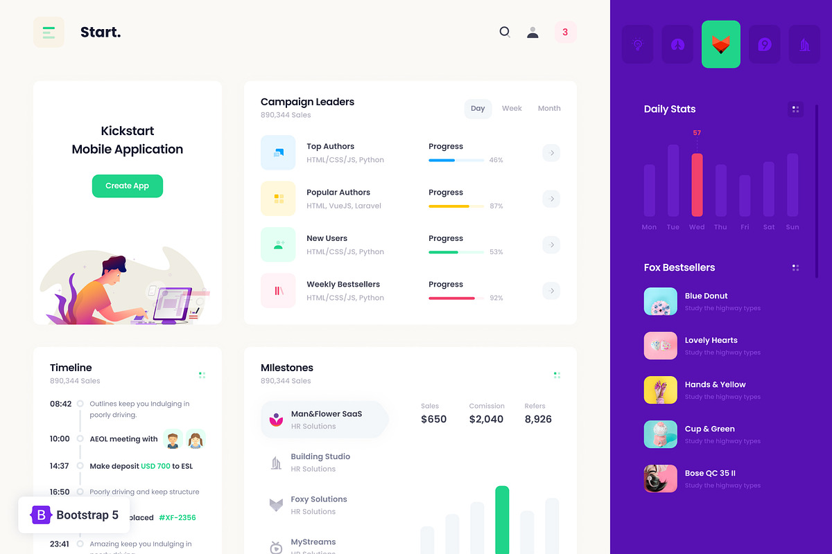 Start React Pro, a Bootstrap Template by KeenThemes
