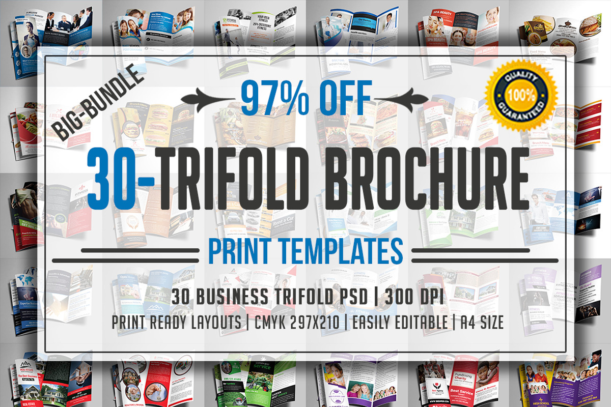 30-Trifold Brochure Bundle, a Brochure Template by AfzaalGraphics (Photo 1 of 31)