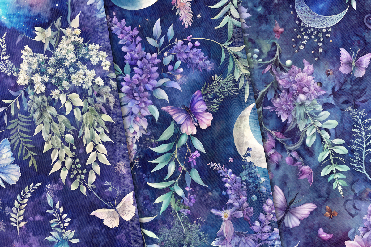 Celestial Dreamscape Seamless Patterns