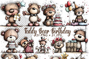21 Teddy Bear Birthday Party Clipart, a Graphic by one-touch (Thumbnail 1 of 18)