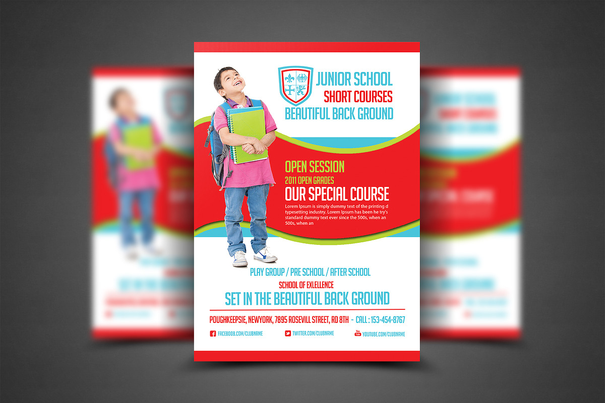 Education Flyer Print Templates, a Flyer Template by AfzaalGraphics