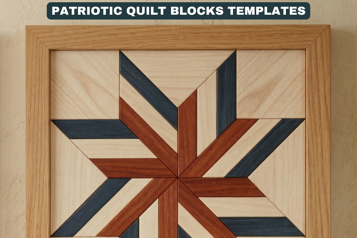 Patriotic Barn Quilt Block Patterns, a Pattern Graphic by AtacanDigital (Photo 2 of 6)