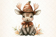 Woodland Baby Animals Thanksgiving, an Animal Illustration by DreamCafeArt (Thumbnail 5 of 5)