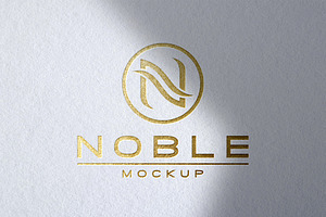 Gold Foil Logo Mockup