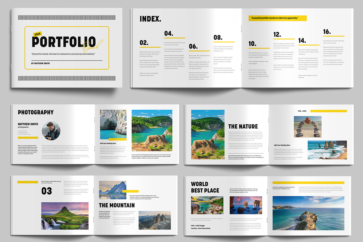 Modern Photography Portfolio Book, a Brochure Template by MightyDesign (Photo 1 of 9)