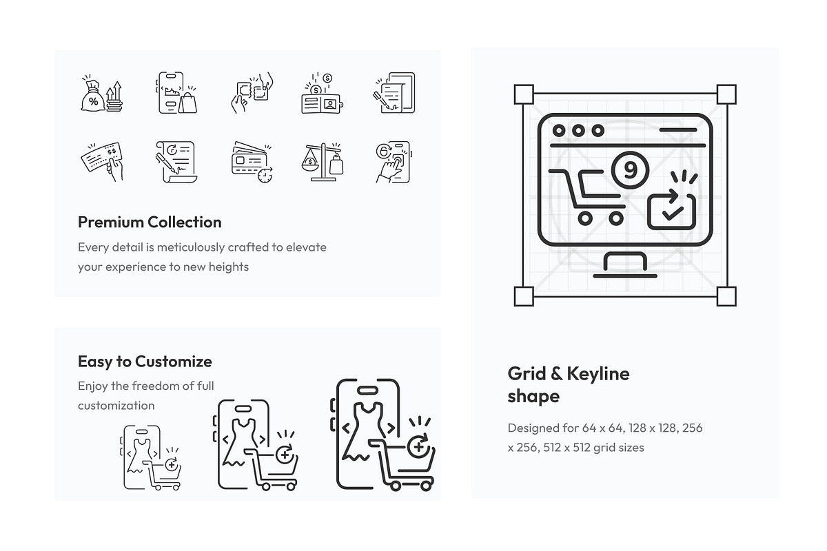 Buy Now Pay Later Icon Set, an Outline Icon by Prosymbols (Photo 3 of 5)