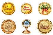 Christmas Golden Wax Seal Sublimatio, an Illustration by DreamArtGraphic (Thumbnail 4 of 5)