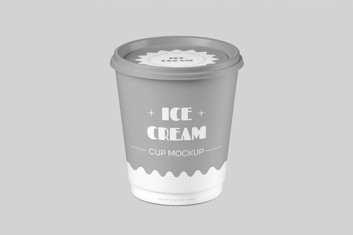 Ice Cream Cup Mockup, a Product Mockup by graphypix (Photo 4 of 4)