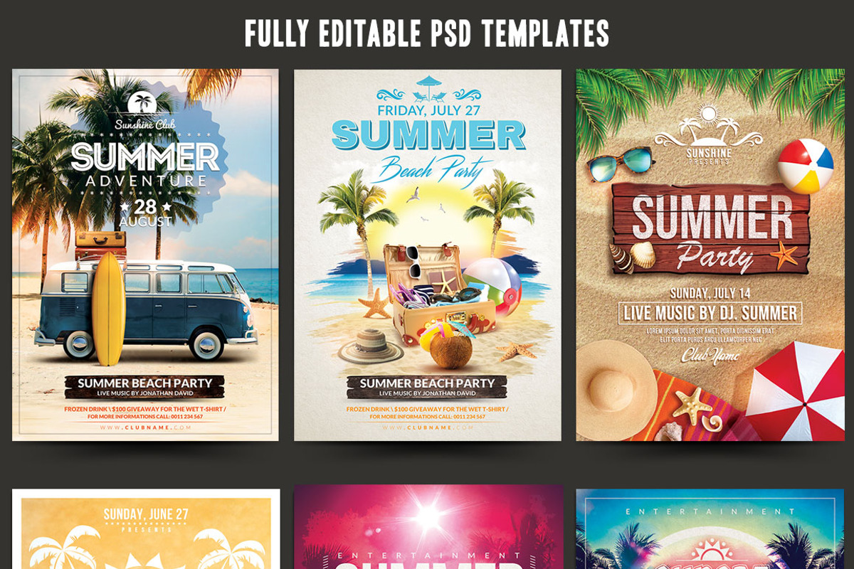 Summer Bundle Flyer Template, a Flyer Template by Briell Design (Photo 2 of 3)