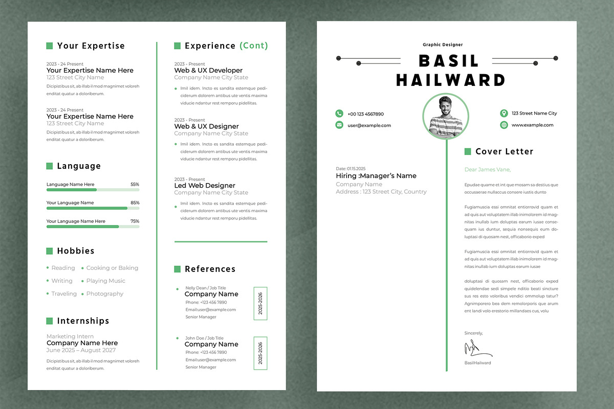 Simple Resume Layout, a Resume Template by ContestDesign (Photo 2 of 3)