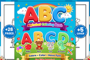 ABC Alphabet Coloring Pages for Kids, a Decorative Illustration by Coco Bloom