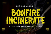 Bonfire Incinerate Fire Flames, a Blackletter Font by dansdesign (Thumbnail 1 of 12)
