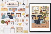 Illustrated Dreamy Home, a Decorative Illustration by Anna Ivanir (Thumbnail 5 of 10)