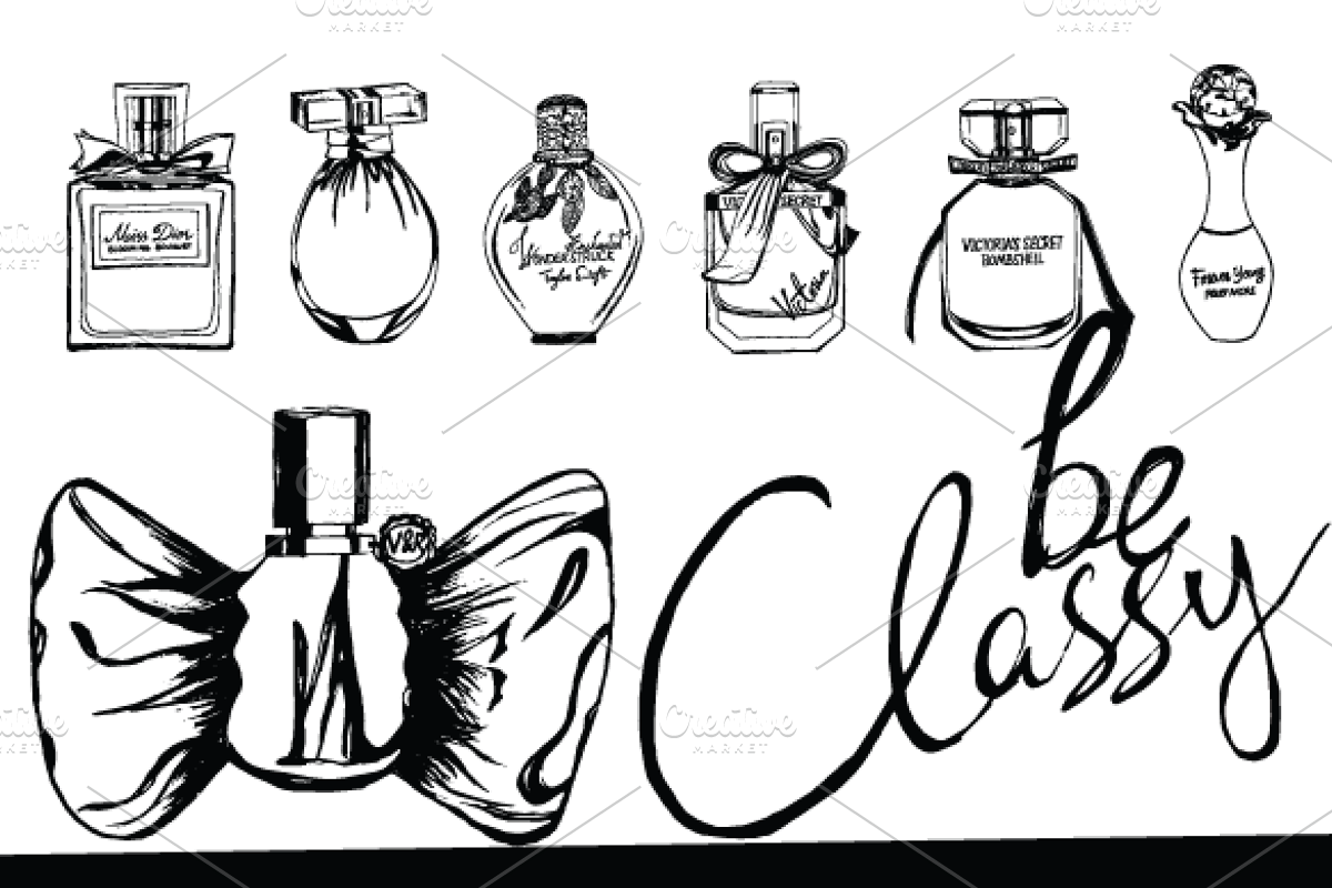 Perfumes bottle set collection, an Illustration by mollyli.ai (Photo 4 of 4)