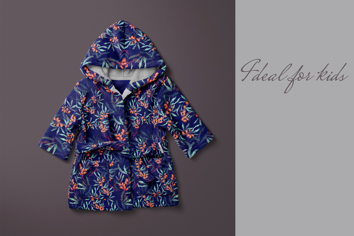 Sea buckthorn Pattern, a Pattern Graphic by watercolor kamill (Photo 6 of 7)