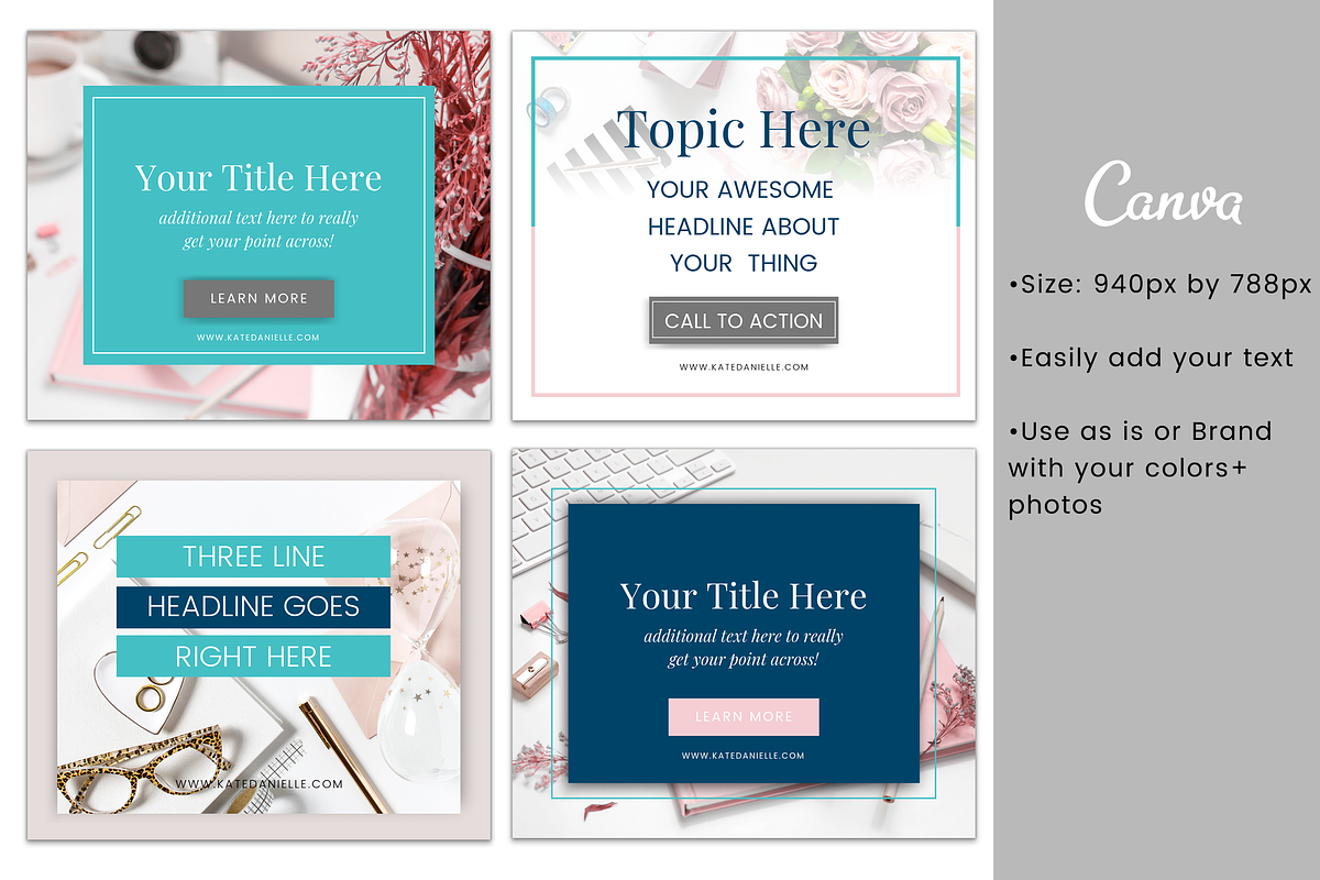 Canva Templates for Facebook or Blog, a Social Media Template by Gorgeous Graphics (Photo 3 of 4)