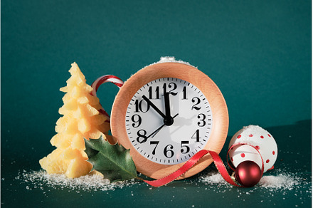 Countdown to midnight. Wood alarm, a Holiday Photo by tilialucida
