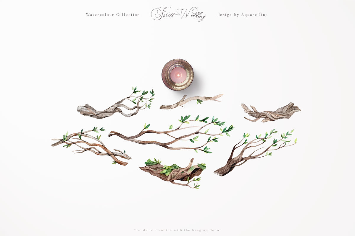 Forest Wedding Illustrations, a Decorative Illustration by Aquarellina (Photo 7 of 32)